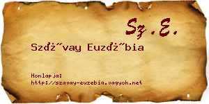 Szávay Euzébia névjegykártya